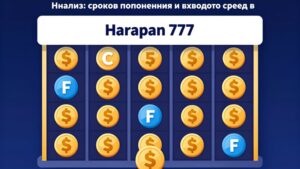Абстрактная иллюстрация процесса анализа сроков пополнения и вывода средств в Harapan 777 Slot